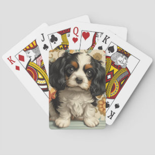 Cavalier Spaniel, Black and Tan Playing Cards