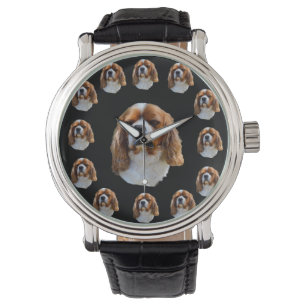 Cavalier Spaniel Dog Face Pattern, Watch