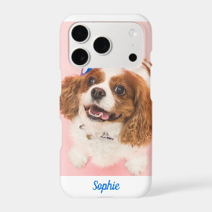 Cavalier Spaniel Dog or Your Photo, Blue Name