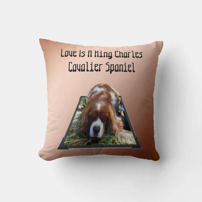 Cavalier Spaniel Popout Art, Cushion (Front)