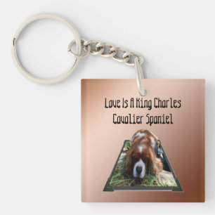 Cavalier Spaniel Popout Art, Keyring