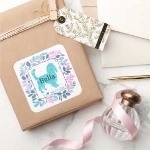 Cavalier Sticker – Personalised Pastel Blue Gift