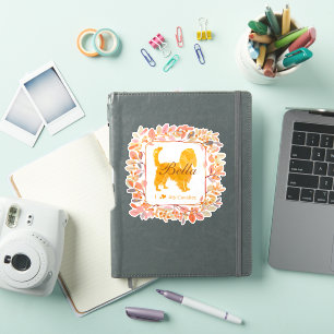 Cavalier Sticker - Personalised Pastel Orange Gift