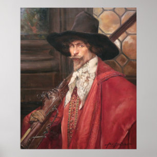 Cavalier with Musket Poster