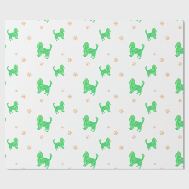 Cavalier Wrapping Paper – Minimal Green Gift (Flat)
