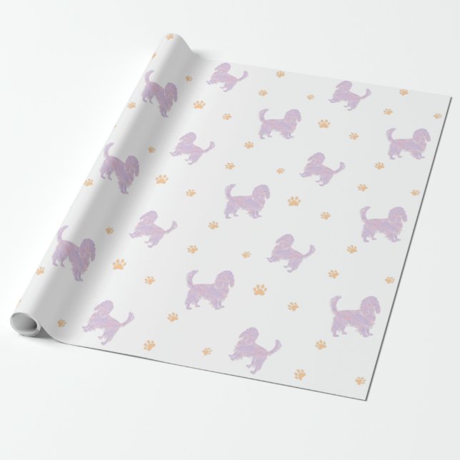 Cavalier Wrapping Paper – Minimal Lavender Gift (Unrolled)
