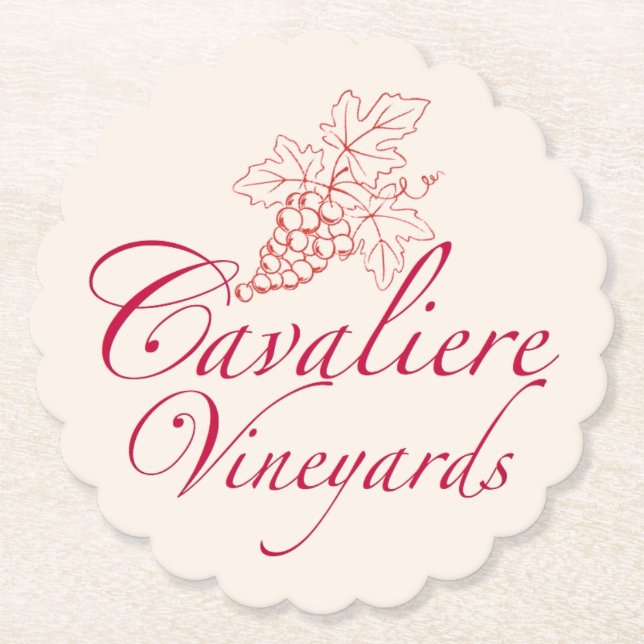 Cavaliere Vineyards Coaster (red) (Front)