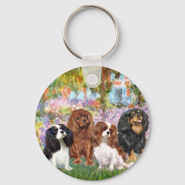Cavaliers (4) - in Monet's Garden Key Ring (Front)