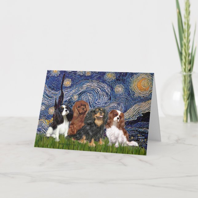 Cavaliers (four) - Starry Night Card (Front)