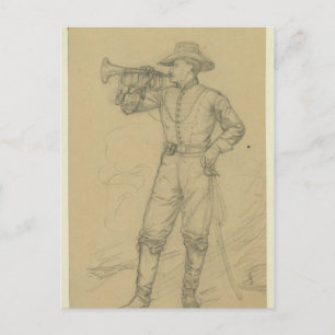 Cavalry Bugler Postcard