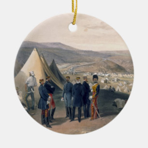 Cavalry Camp, plate from 'The Seat of War in the E Ceramic Tree Decoration