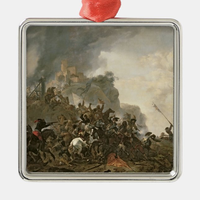 Cavalry Making a Sortie Metal Tree Decoration (Front)