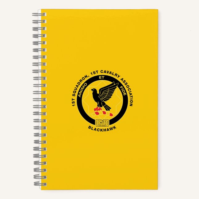 Cavalry Spiral Notebook - Cav Gold (Front)