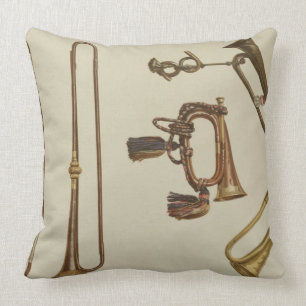 Cavalry trumpet, a bugle, a gilt trumpet made by J Cushion