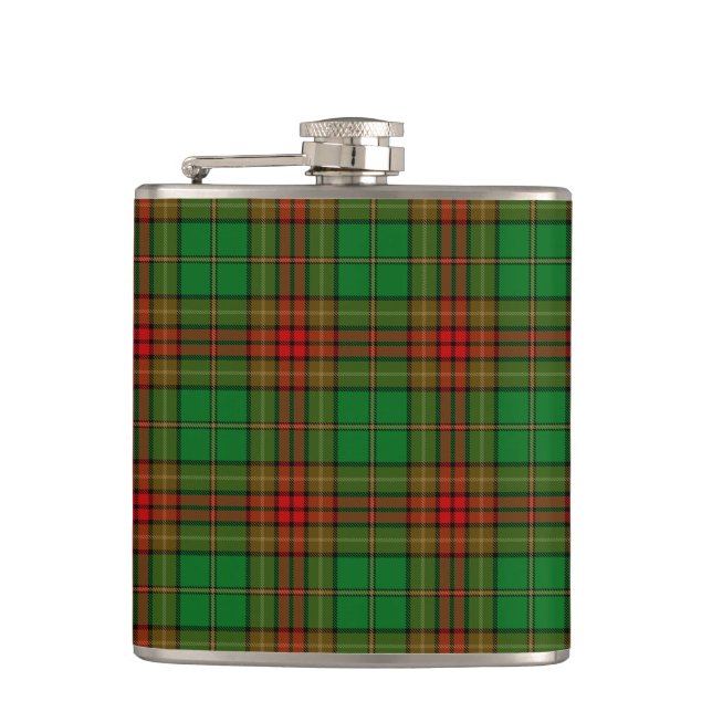 Cavan County Irish Tartan Hip Flask (Front)