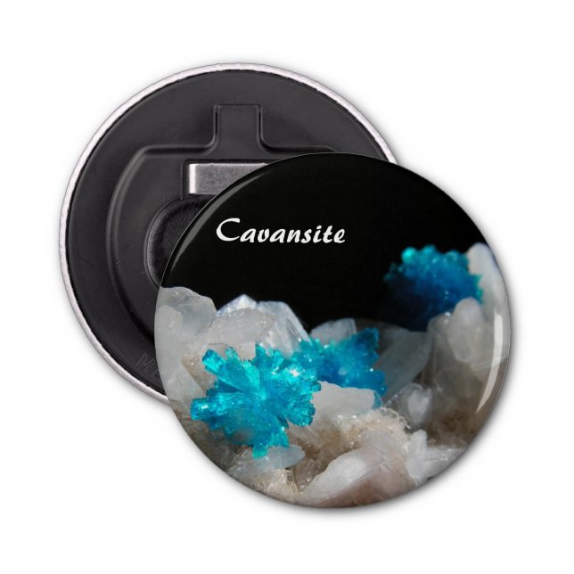 Cavansite on Stilbite Bottle Opener (Front)