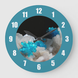 Cavansite on Stilbite Large Clock