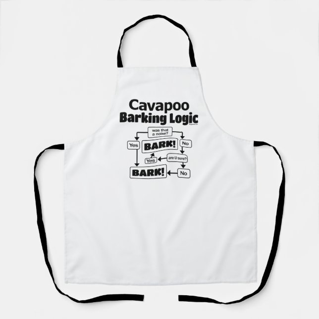 Cavapoo Barking Logic Apron (Front)