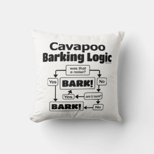 Cavapoo Barking Logic Cushion