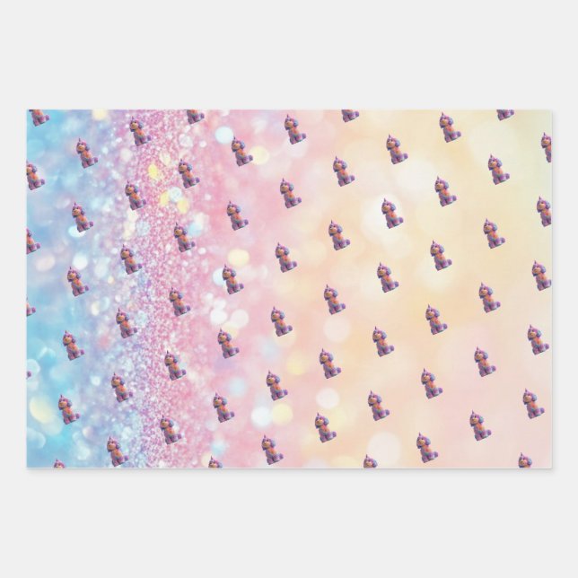 Cavapoo Cavoodle Birthday Wrapping Paper Sheet (Front)