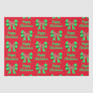 Cavapoo Christmas Dog & Green Bow Tissue Paper