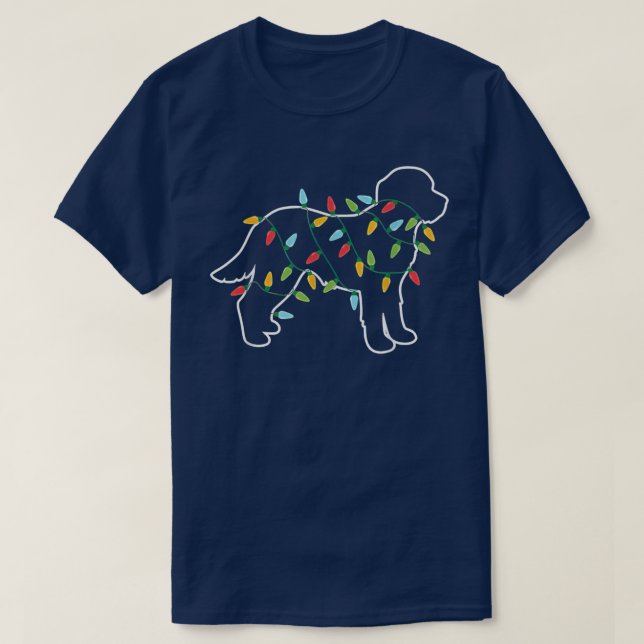 Cavapoo Christmas Tree Light Pajama Xmas Dog lover T-Shirt (Design Front)