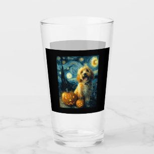 Cavapoo Cute Dog Halloween Jack O Lantern Pumpkin  Glass