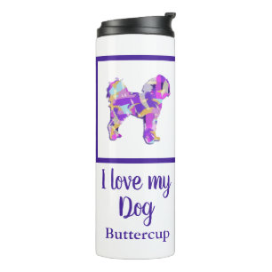 Cavapoo Cute Dog Silhouette PPY&B Thermal Tumbler