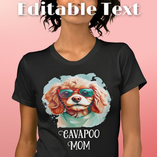 Cavapoo Dog Mom Sunglasses T-Shirt