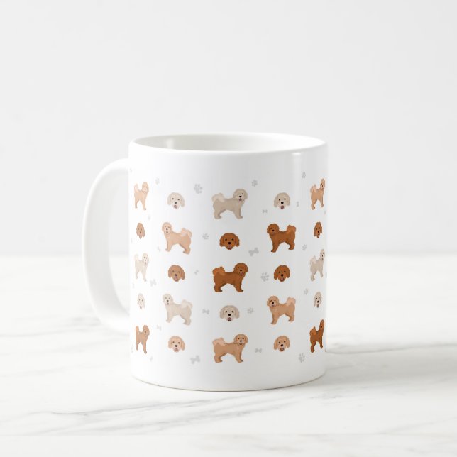 Cavapoo dog mug, a gift for dog`s lover coffee mug (Front Left)