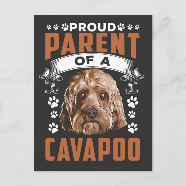 Cavapoo Dog Parent Cute Puppy Owner Postcard (Front)