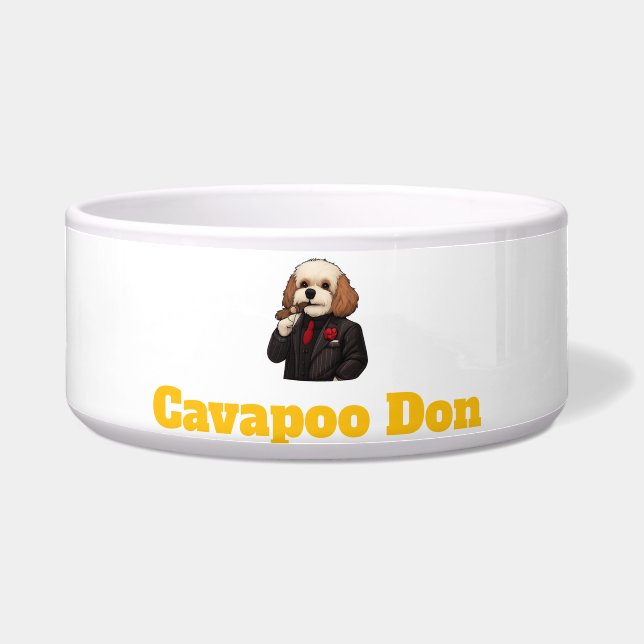 Cavapoo  Don – Mafia Dog Gentleman Illustration  (Front)