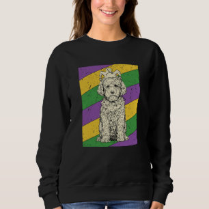 Cavapoo Jester Mardi Gras Doodle Dog Mom or Dad Sweatshirt