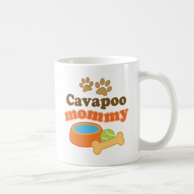 Cavapoo Mummy Dog Breed Gift Coffee Mug (Right)