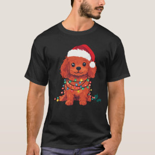 Cavapoo Oodle Doodle Christmas Dog - Ruby Red T-Shirt