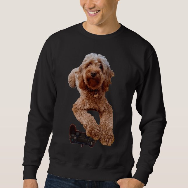 Cavapoo Puppy Dog Gaming Cavalier King Charles Spa Sweatshirt (Front)