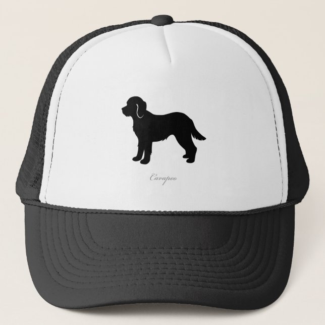 Cavapoo silhouette trucker hat (Front)