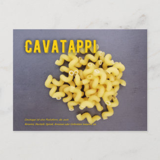 Cavatappi Italian restaurant recipe Postcard