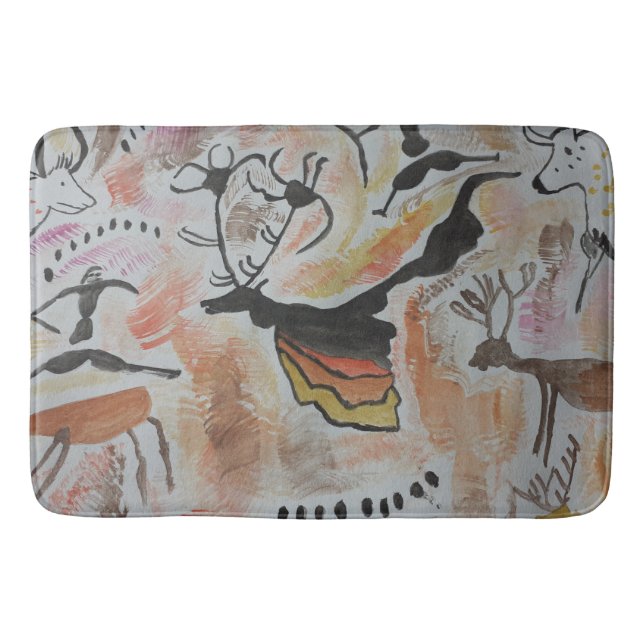 Cave Art Abstract Bath Mat (Front)