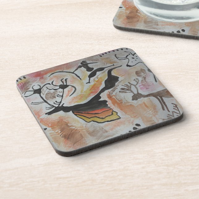Cave Art Abstract Coaster (Left Side)