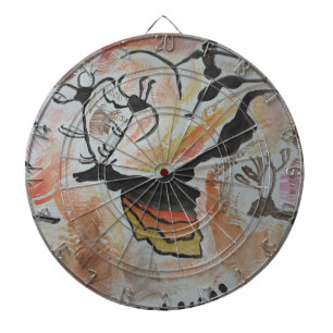 Cave Art Abstract Dartboard