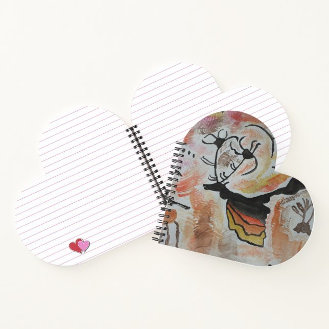 Cave Art Abstract Heart Notebook (Inside)