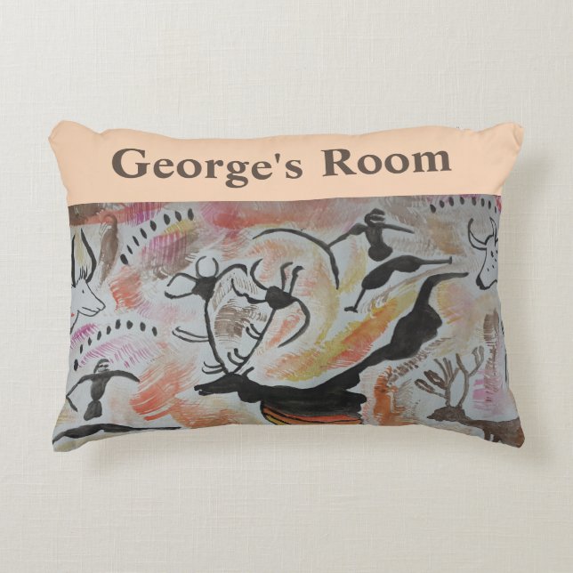 Cave Art Abstract Personalized  Decorative Cushion (Front)