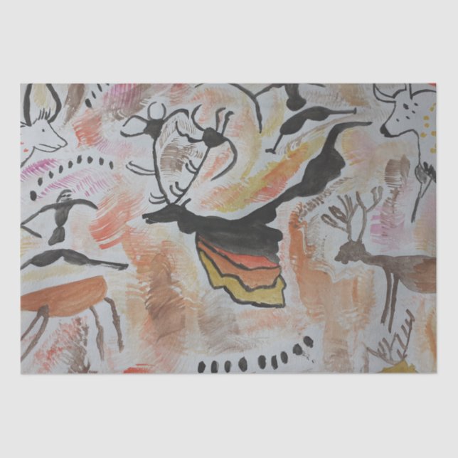 Cave Art Abstract  Tissue Paper (Front)
