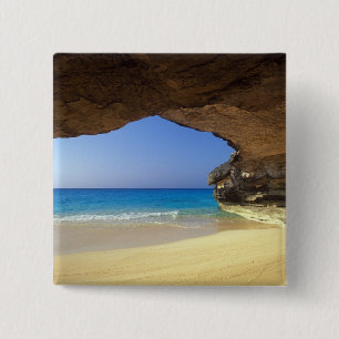 Cave at French Bay, San Salvador Island, 15 Cm Square Badge