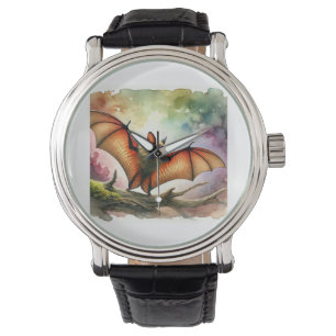 Cave Bat in Watercolor 280924AREF141 - Watercolor Watch