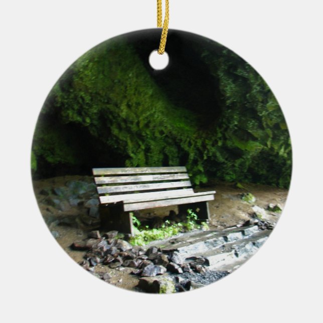 Cave Bench Ceramic Ornament (Front)