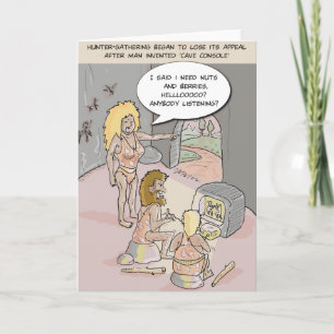 Cave Console Funny Greeting Card