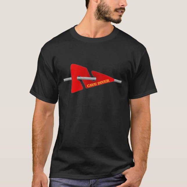 Cave Diver (Line Marker) Apparel T-Shirt (Front)