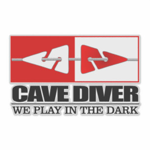 Cave Diver (LM) Rectangular Sticker